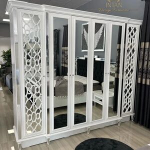 Lemari 6pintu glass